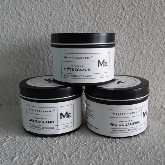 Melted Element Other - Melted Element 3 Pc Relax Travel Candle Gift Set